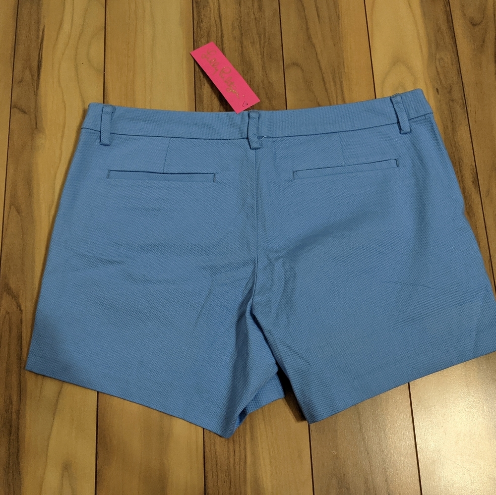 NWT! Lilly Pulitzer Callahan Stretch Shorts Blue Peri Size 12 - Picture 8 of 14